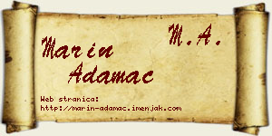 Marin Adamac vizit kartica